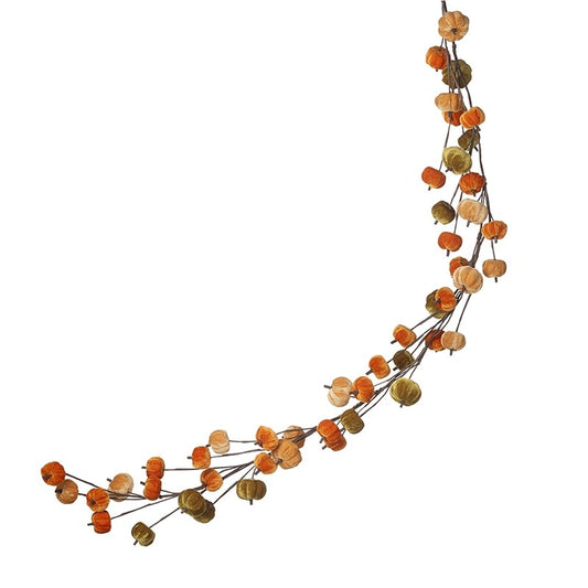 Autumn Velvet Pumpkin Garland