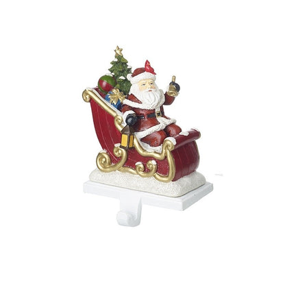 Santa in Sleigh Christmas Stocking Holder