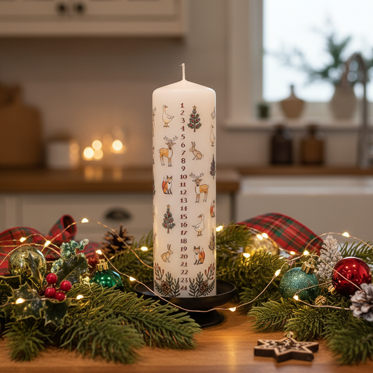 Coppenrath Winter Wildlife Advent Pillar Candle