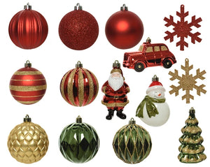 Christmas Mixed Bauble Set