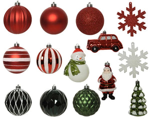 Christmas Mixed Bauble Set