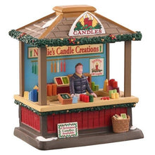 Load image into Gallery viewer, Lemax Christmas Candles Lit Village Market Stall
