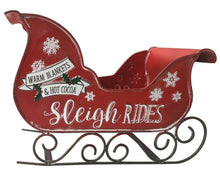 Load image into Gallery viewer, Vintage Style Metal Santa Sleigh
