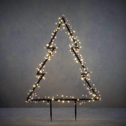 Christmas Tree Design Wall or Stake Light with Warm White LEDs