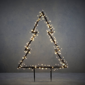 Christmas Tree Design Wall or Stake Light with Warm White LEDs