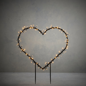 Christmas Heart Wall or Stake Light with Warm White LEDs