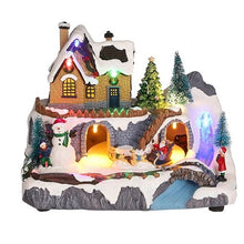 Load image into Gallery viewer, Luville Christmas Village Mountain Scene Animated Decoration
