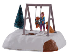 Load image into Gallery viewer, Lemax Puppy Gets A Swing Ride Christmas Decoration
