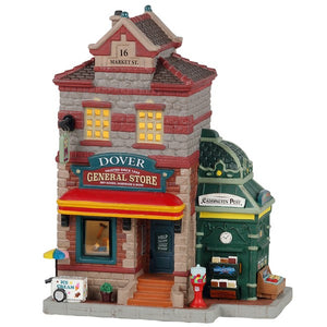 Lemax Dover General Store And Newsstand Christmas Village  Decoration