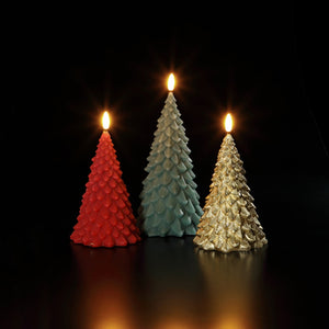 Set of 3 Traditional Flickering Tree Candles