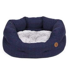 Load image into Gallery viewer, Midnight Tweed Oval Dog Bed
