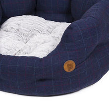 Load image into Gallery viewer, Midnight Tweed Oval Dog Bed
