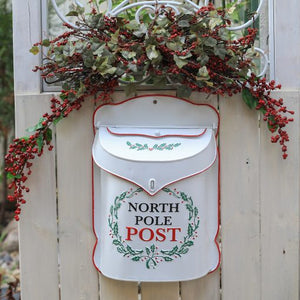 Handmade Vintage Style Christmas North Pole Post Box