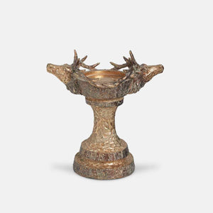 Gold Stag Christmas Candle Holder 22cm