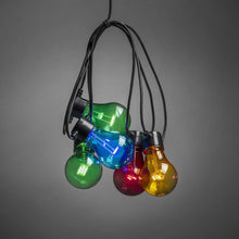 Load image into Gallery viewer, Konstsmide 10 Multi-Coloured Bulb Warm White LED Festoon Lights
