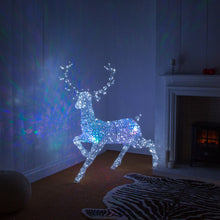 Load image into Gallery viewer, Northern Lights Jewelled Stag with Multi Colour Lights 1.4m
