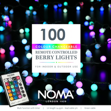 Load image into Gallery viewer, 100 Colour Changeable Berry Lights Remote Controlled

