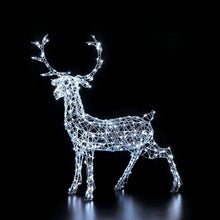 Load image into Gallery viewer, Noma Colour Changeable White Wicker Christmas Stag 1.4m
