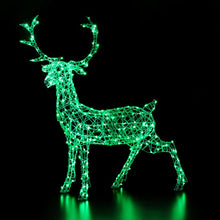 Load image into Gallery viewer, Noma Colour Changeable White Wicker Christmas Stag 1.4m
