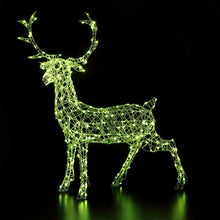 Load image into Gallery viewer, Noma Colour Changeable White Wicker Christmas Stag 1.4m
