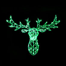 Load image into Gallery viewer, Noma Colour Changeable White Wicker Christmas Stag&#39;s Head 80cm
