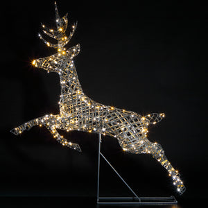 Noma Grey Richmond Leaping Festive Stag 1.5m