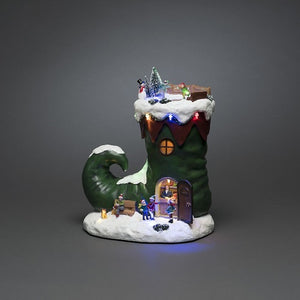 Konstsmide Musical Christmas Mechanical Elf Boot Decoration