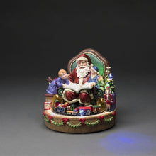 Load image into Gallery viewer, Konstsmide Christmas Fibre Optic Story Telling Santa with Train
