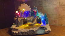 Load and play video in Gallery viewer, Luville Christmas Village Mountain Scene Animated Decoration
