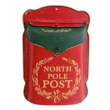 Load image into Gallery viewer, Vintage Style North Pole Post Christmas Post Box
