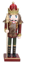 Load image into Gallery viewer, Burgundy and Green Nutcracker 25cm

