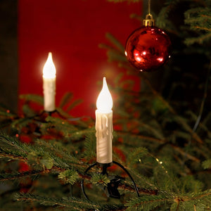 Christmas Tree Candles 20 Dripped Wax Effect
