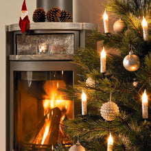 Load image into Gallery viewer, Christmas Tree Candles 20 Dripped Wax Effect
