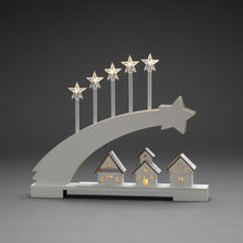 Load image into Gallery viewer, White Wooden Shooting Star Christmas Candle Bridge
