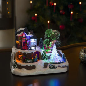 Konstsmide Mechanical Musical Christmas Lit Village Decoration