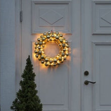Load image into Gallery viewer, Christmas Gold Bauble LED Wreath 40cm
