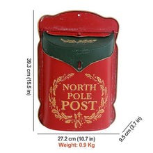 Load image into Gallery viewer, Vintage Style North Pole Post Christmas Post Box
