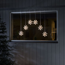 Load image into Gallery viewer, Konstsmide 6 Warm White Acrylic Star Curtain Lights
