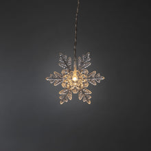 Load image into Gallery viewer, Konstsmide 11 Warm White Acrylic Snowflake Curtain Lights
