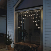 Load image into Gallery viewer, Konstsmide 11 Warm White Acrylic Snowflake Curtain Lights
