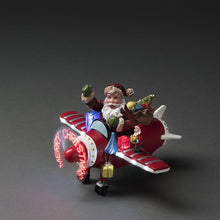 Load image into Gallery viewer, Konstsmide Christmas Fibre Optic Santa Plane
