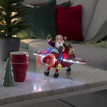 Load image into Gallery viewer, Konstsmide Christmas Fibre Optic Santa Plane
