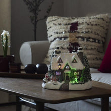 Load image into Gallery viewer, Konstsmide Christmas Fibre Optic Lit Village House with Santa and Reindeer
