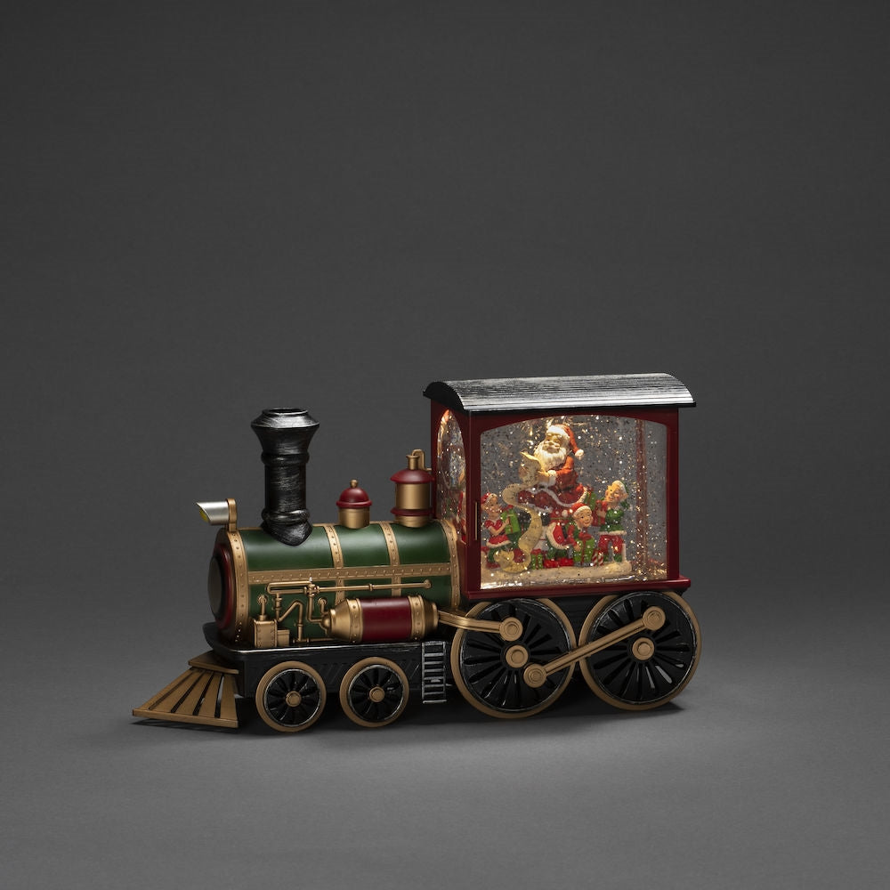 Master Suite Santa Train Express Musical Water Globe Delivering Christmas 1020104