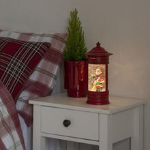 Load image into Gallery viewer, Konstsmide Red Christmas Mailbox Santa Scene Water Lantern
