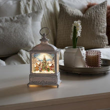 Load image into Gallery viewer, Konstsmide White Christmas Market Scene Water Lantern
