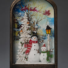 Load image into Gallery viewer, Konstsmide Snowman Scene with Robins Water Lantern
