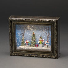 Load image into Gallery viewer, Konstsmide Christmas Snowman Scene Water Lantern Picture Frame
