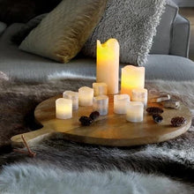 Load image into Gallery viewer, Cream Wax LED Candle 9cm
