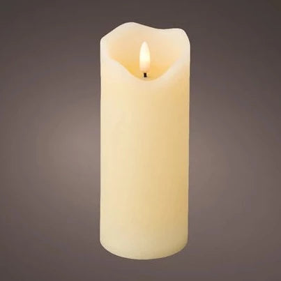 Cream Wax LED Pillar Candles Candle 17cm
